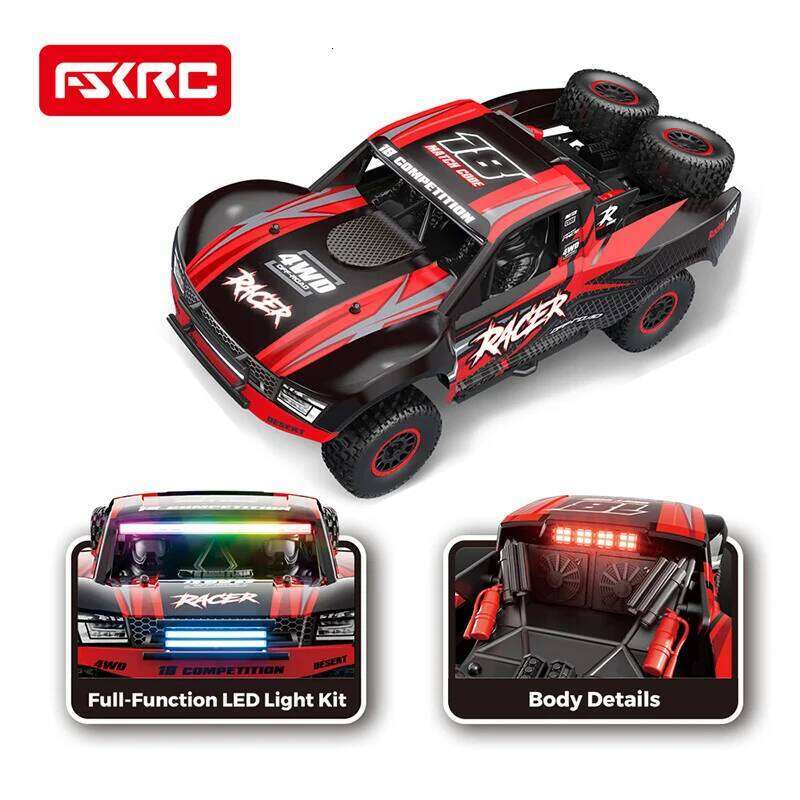 HB-RD1201 1:12 Remote Control Car Rc Short Card With Led Lights For Boys Kids High-Speed Vehicle 55km/H Brushed Or Brushless 4wd Z260303