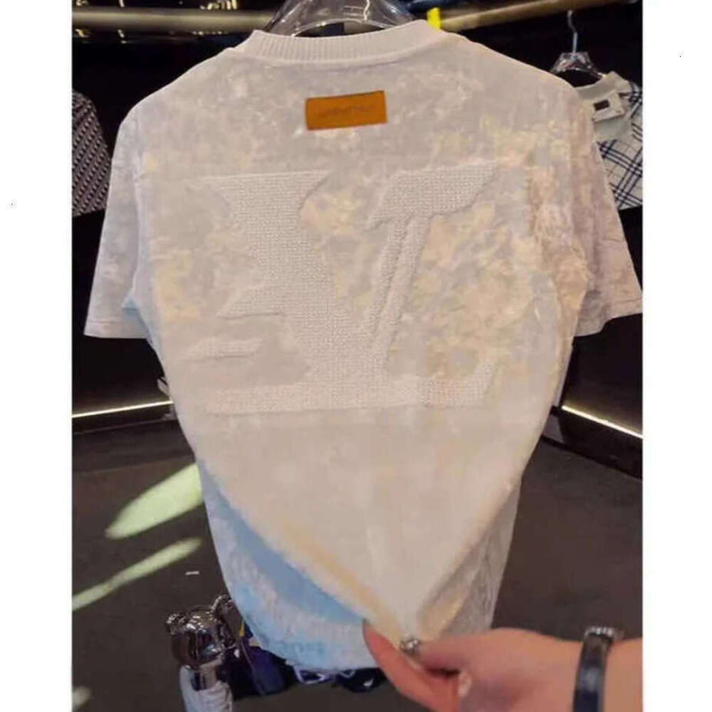 Men's T-Shirts Summer Letter Embroidery Pattern Niche Versatile Comfortable Fashionable Personality Design Stylish Short Sleeve High-End Top