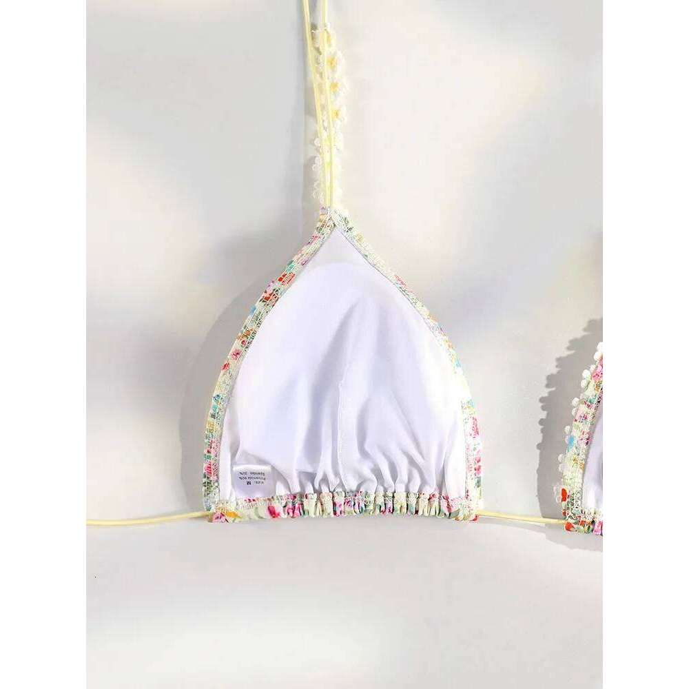 Lace Bikini Paisley Swimsuit Women Sexy Swimwear Female Bikinis Set Push Up Beachwear Bandage Bathing Thong Brazilian Biquini Y260303