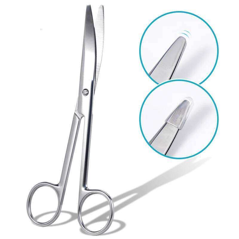 Dental Gauze Bandage Straight Curved Nursing Scissors Safe Blunt Tip Tissue Cutting H260303