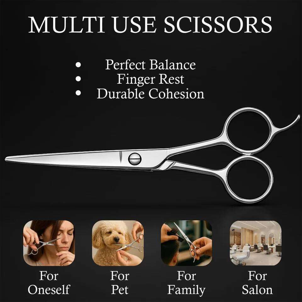 Professional Hairdressing Barber Scissors Stainless Steel Hair Cutting Shears for Salon Stylists Home Use with Ergonomic Design H260303