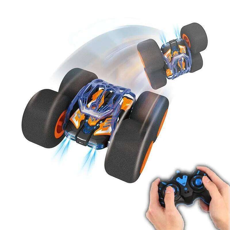 1 sponge four-wheel drive stunt car, wireless remote control toy car for boys girls, 360 rotation and rolling Z260303