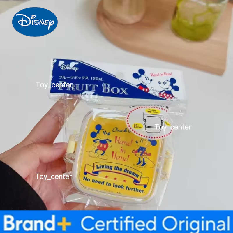 Disney Princess Mini Bento Box Cartoon Mickey Minnie Outdoor Picnic Fruit Snack Box Single Layer Storage Student Portable Gift H260304