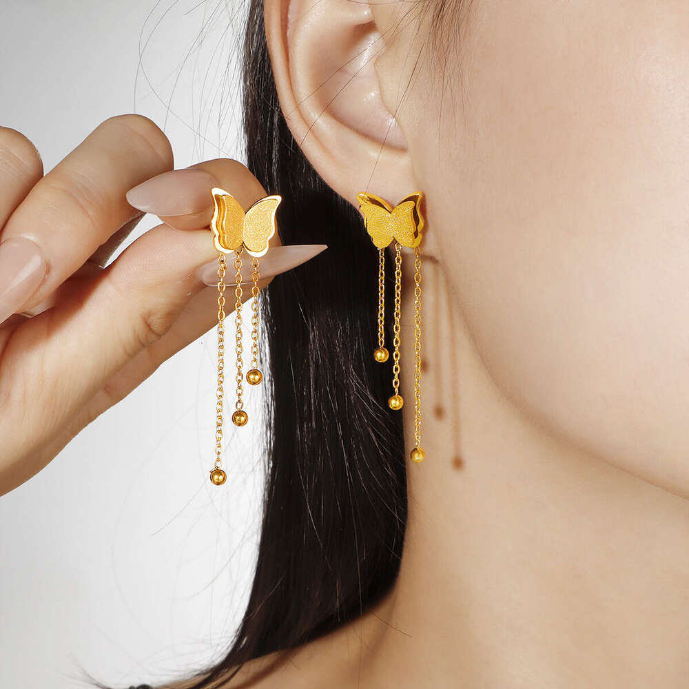 Butterfly Tassel Earrings For Women High-end Fashionable And Unique High-end Earrings