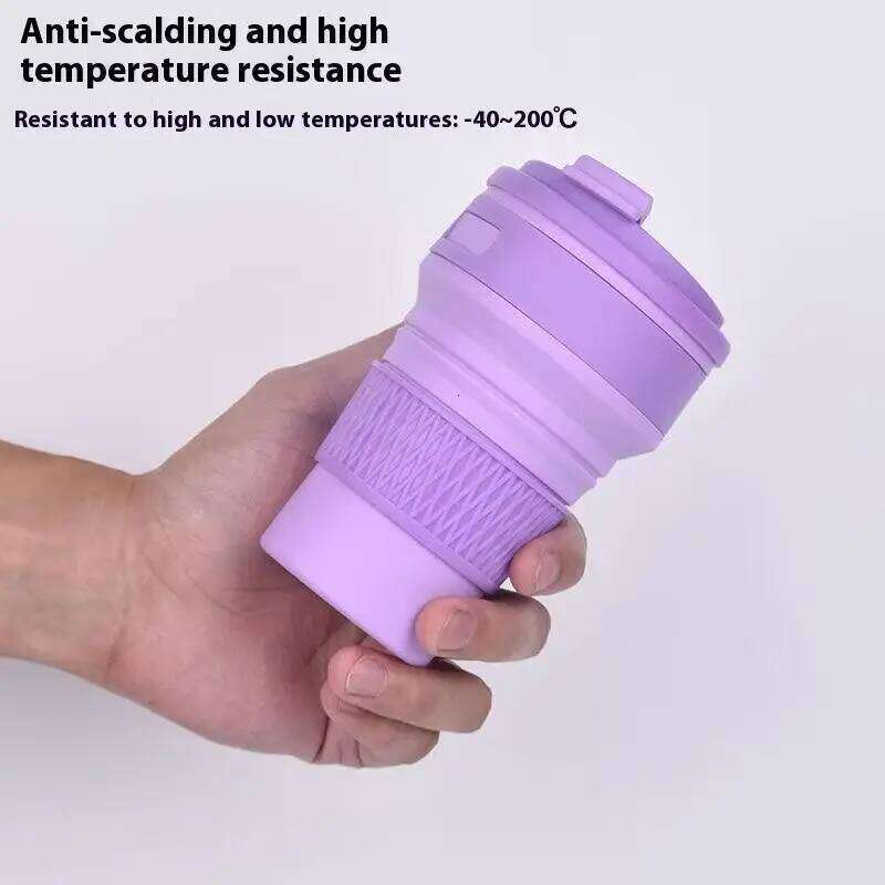 350ml Folding Silicone Cup Coffee Mugs Collapsible Water Cups BPA FREE Food Grade Flask Travel Insulated Bottle S260303 b24