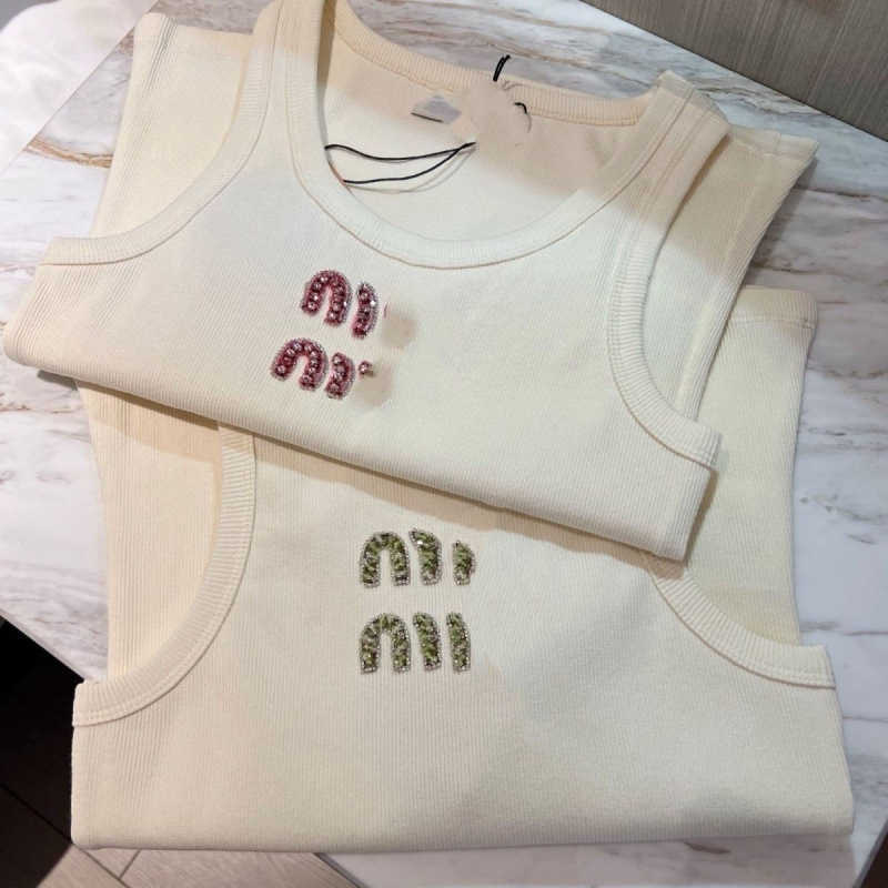 Vest Spring Summer New Heavy Crystal Rhinestone Letter Slim Fit Base Camisole Women Sleeveless Top T260304