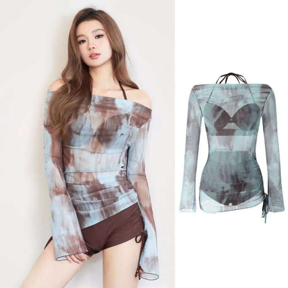 Sexy Sheer Tummy-Hiding Mesh Fabric 3-Piece Slimming Design Style Split Bikini Set Y260303