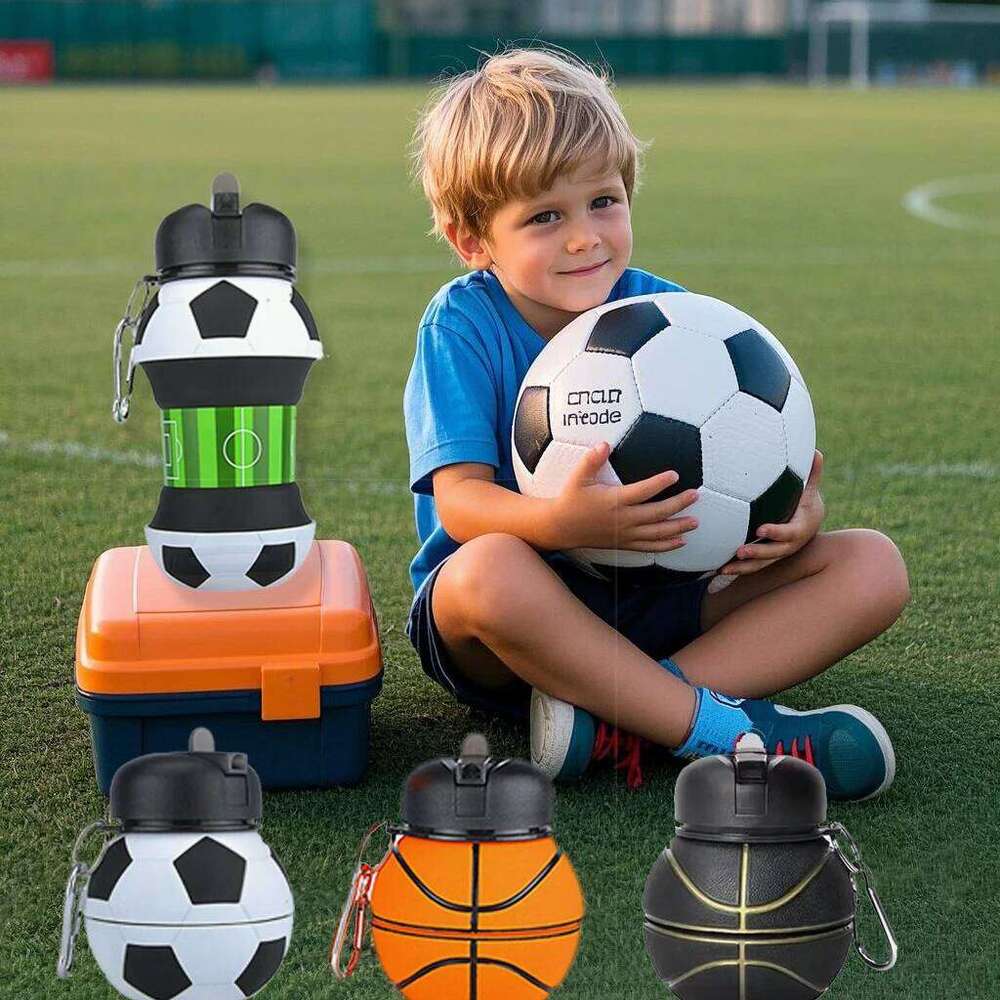 200ml/550ml Basketball Soccer Sports Ball Design Tumbler - Insulated Stainless Steel Drinking Cup Gift for Men Women Kids S260303