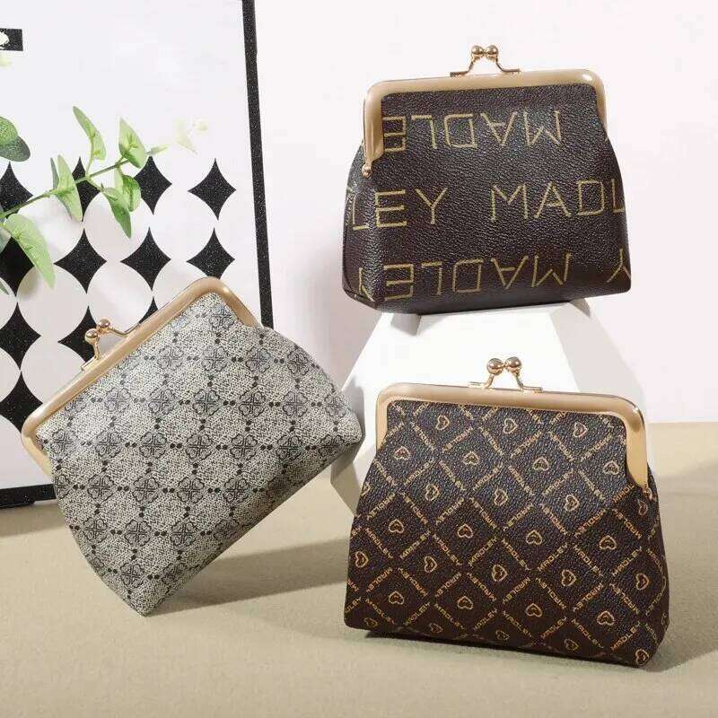 Vintage Women's Short Wallet Buckle Style Purse Coin Pouch Jewelry Bag C260304