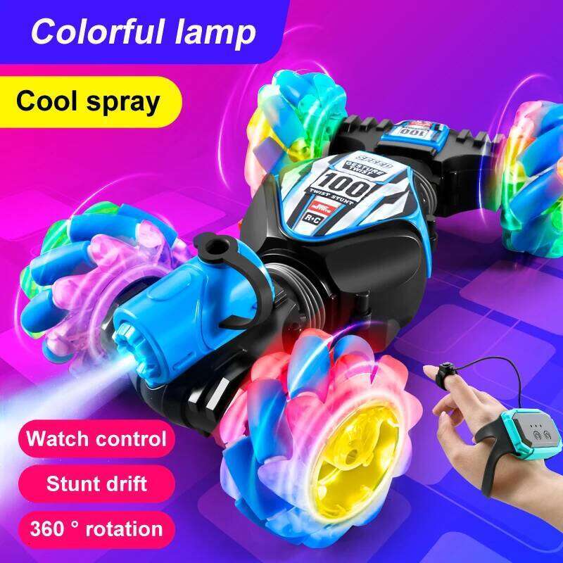 Top Stunt Car 2.4G Remote Control Cars RC Watch Gesture Sensor LED Rotation Gift Electronic Toy for Kids Boys Z260303