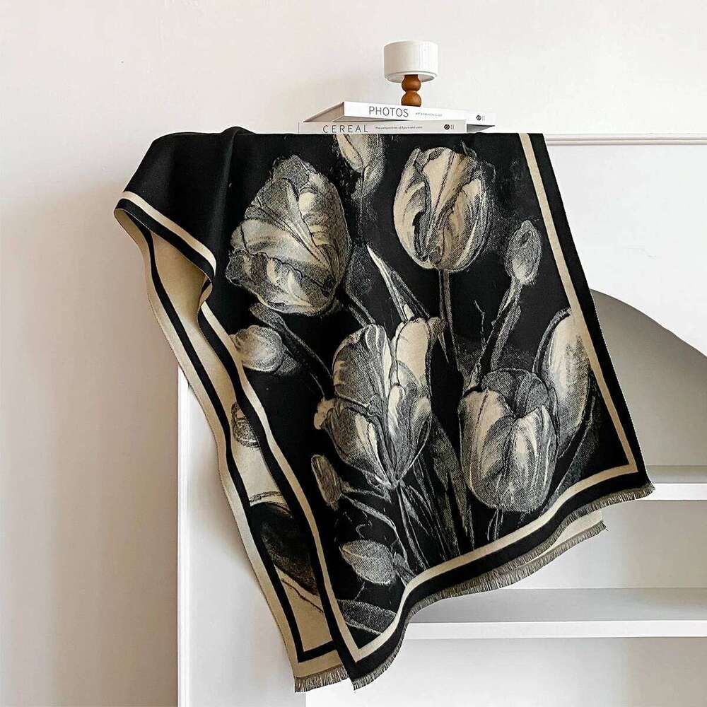 New Luxury Design Winter Two-Sided Cashmere Jacquard Scarves High Quality Women Thicken Wrap Shawl Ladies Brand Pashmina Scarf XJ260304