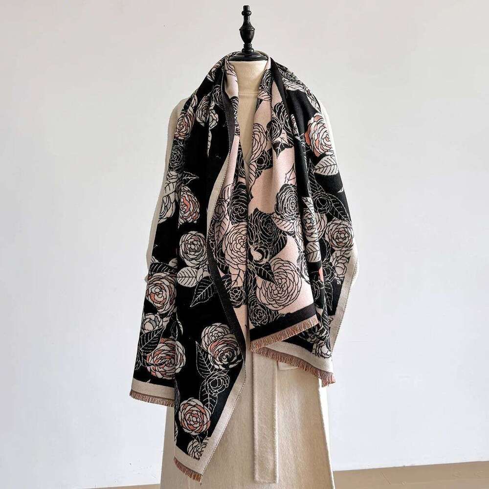 Luxury Winter Cashmere Scarf for Women Warm Thick Pashmina Blanket Poncho Female Shawl Wrap New Design XJ260304