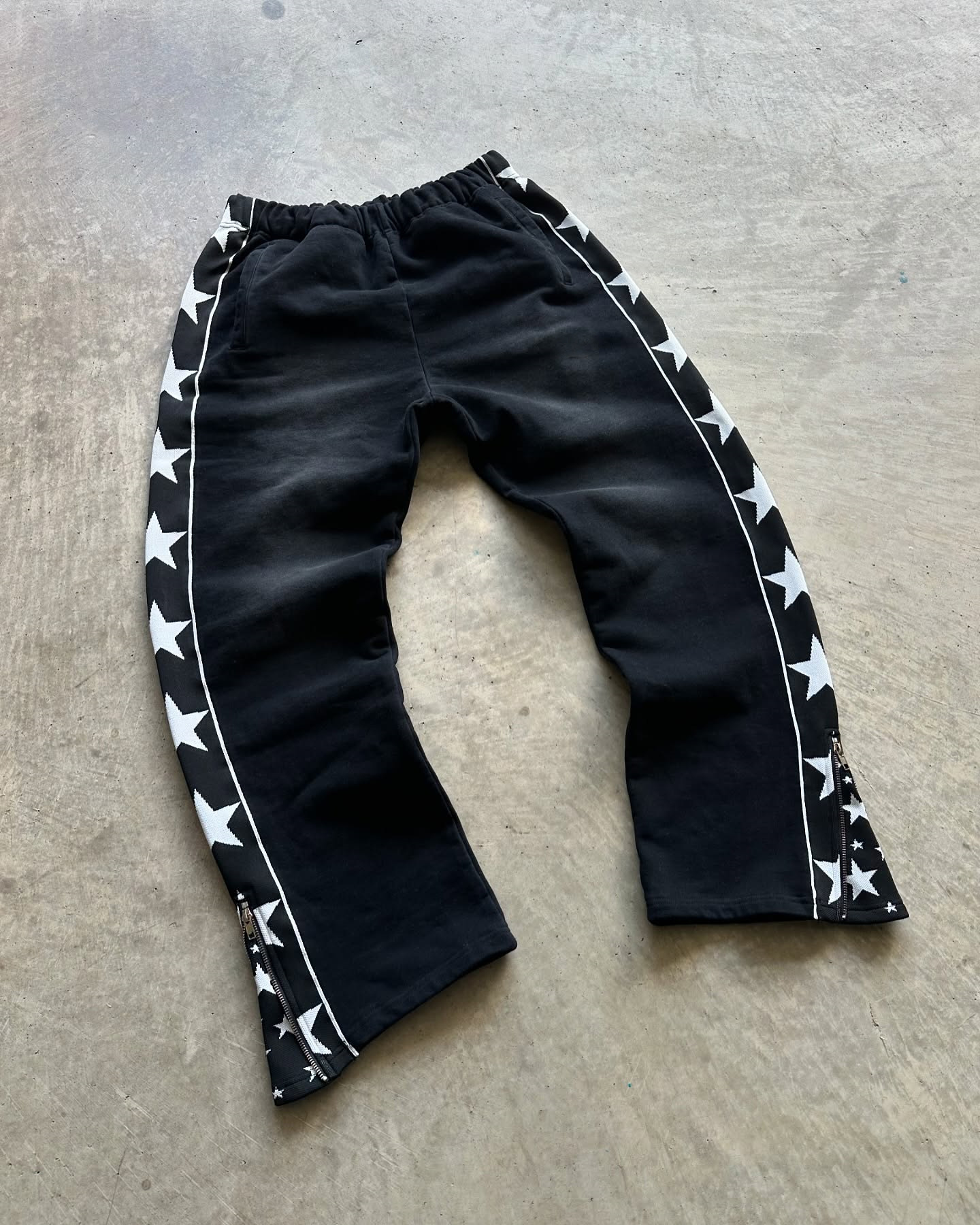 Men's Pants Letter Print Side Flame Graphic Straight Men Star Pattern Harajuku Y2k Clothing 2000s Basketball Elastic Waist Sweatpants