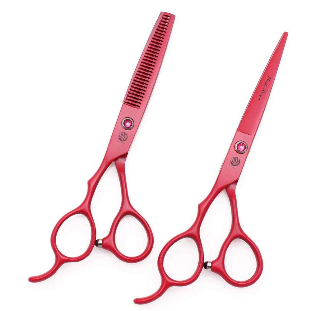 Hairdressing Left Hand Purple Dragon 5.5" Barber Cutting Shears Thinning Professional Hair Scissors Z8001 H260303