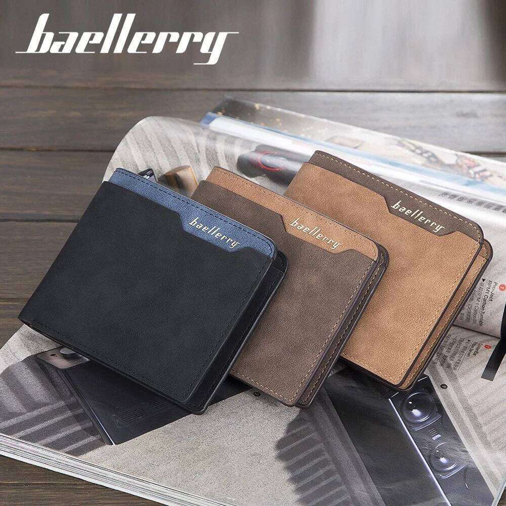 Men's Ultra Thin Holder - Soft Touch PU Leather Short Wallet with Coin Pocket | Slim RFID Blocking 8 Card Slots C260304