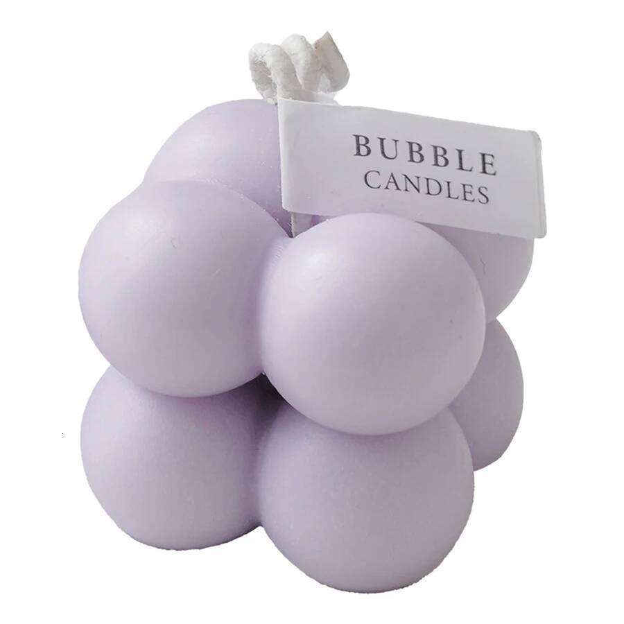 1pc Wholesale Rubik's Cube Aromatherapy Happy Birthday Gift Handmade Bubble Shape Beautiful Scented Candles W260304