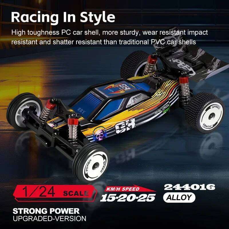 Weili 244016 remote control RC high-speed 1:24 electric two-wheel drive full-scale drift mosquito racing car toy man Z260303