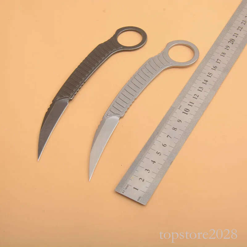 Promotion G1123 Karambit Claw Knife 8Cr13Mov White/Black Stone Wash Blade Full Tang Steel Handle Tactical Knives with Kydex