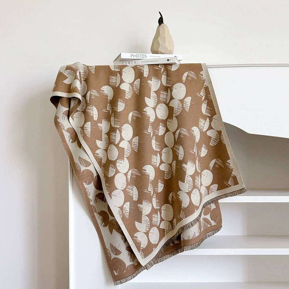 Women Autumn Winter Brand Thick Warm Scarves Cashmere Dot Scarf Luxury Designer Shawl Wrap Poncho Echarpe Stoles Pashmina XJ260304