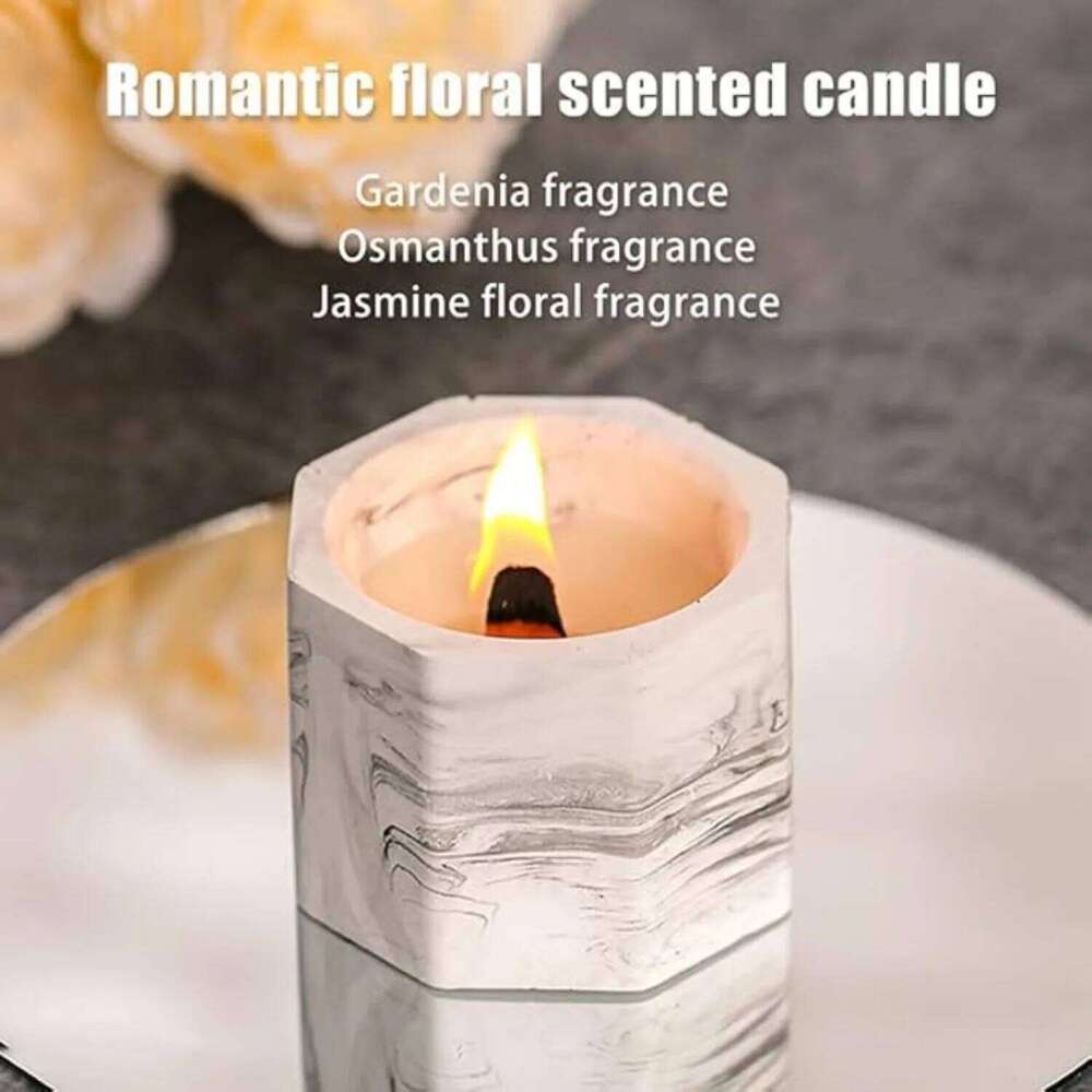 1pc Ins Style Marble Cup Candle - Handmade Soy Wax Aromatherapy, Non-Toxic Creative Gift for Home Party Wedding W260304