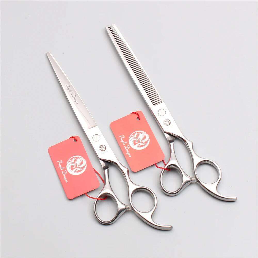 Grooming for Dog Purple Dragon 7.5" Japan Stainless Thinning Cutting Shears Pet Scissors Silver H260303