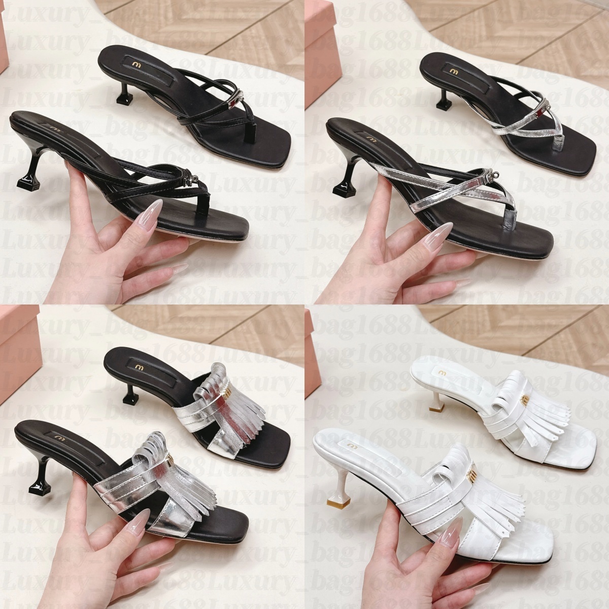 Womens flip flops sandalen Designer slingback sandals Luxury leather Kitten slippers Open toe Mules Summer Beach pool slide Dress shoe Outdoor sports Hiking shoe