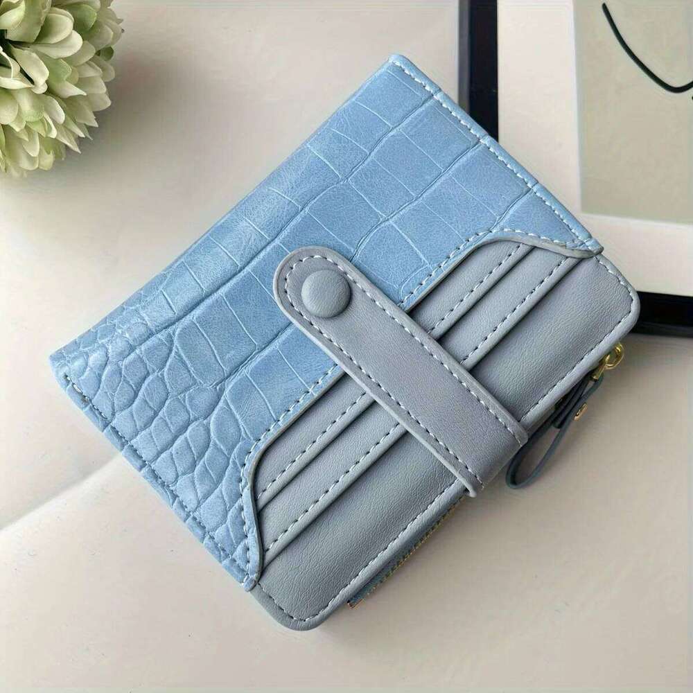 Ladies macaron short fashion Korean crocodile zipper multi-slot everyday everything fresh ladies purse C260304