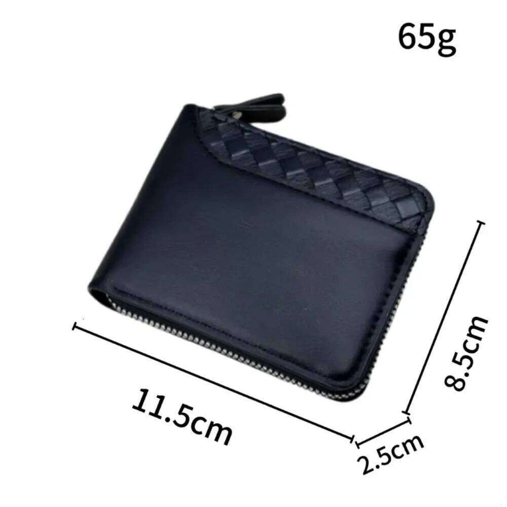 Leather Mens Wallet Luxury Mens Purse Male Zipper Card Holders with Coin Pocket Rfid Wallets Gifts for Men Money Bag C260304