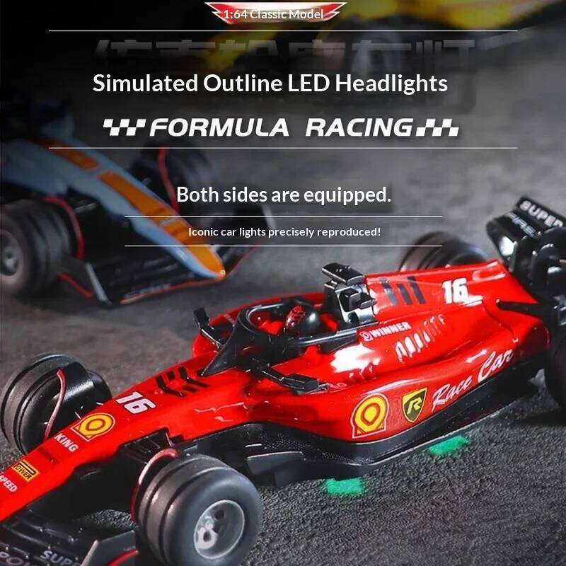 In Stock 1/64 Mini Formula Racing 2.4g Three Speed Adjustable Lighting Alloy Simulation Model Remote Control Car Toys Z260303