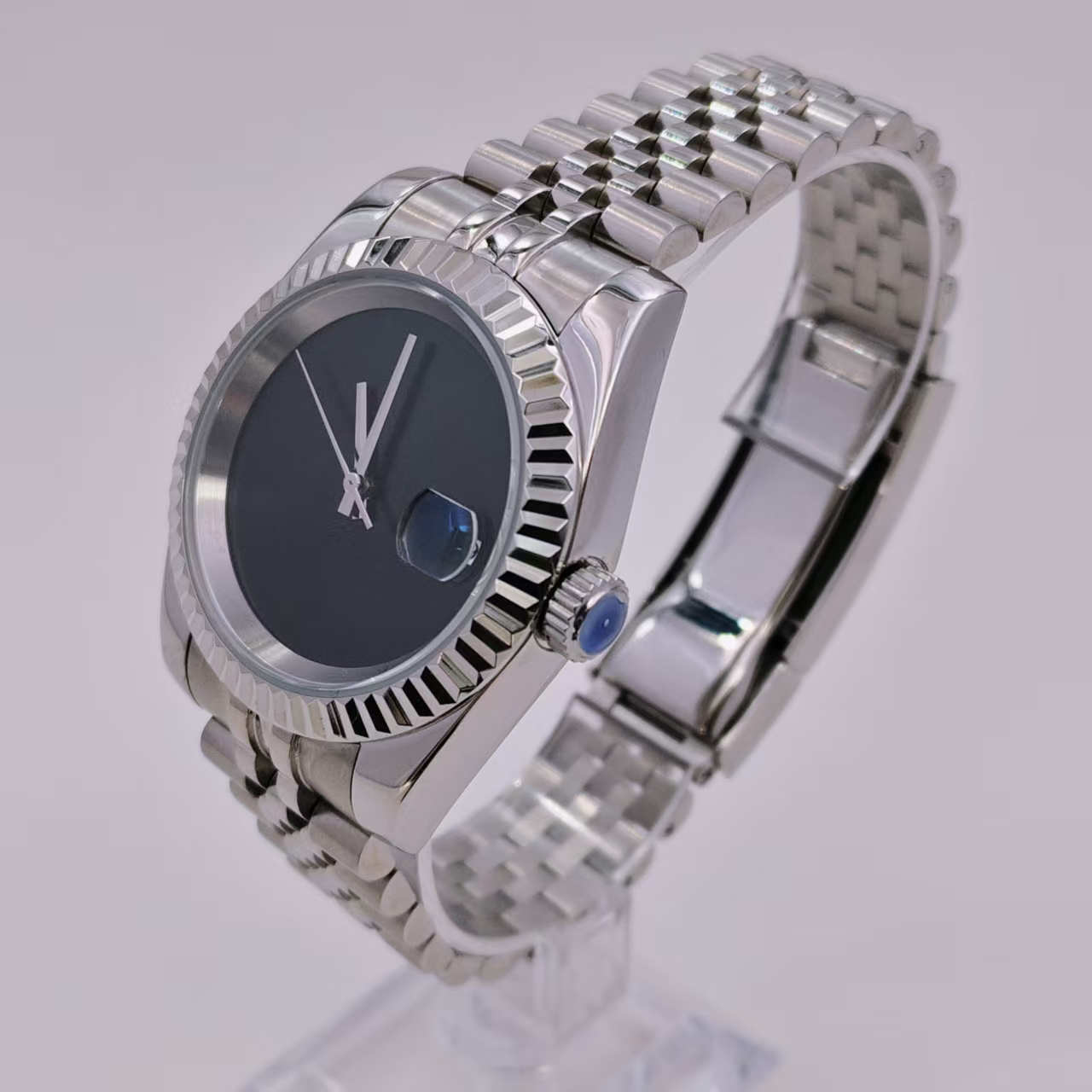 men watch Self Made Diy NH35 Movement Gold Watch Mod 39mm 316L Case 20mm 904L Strap solid Hands sapphire glass Fit Japan NH35 movement No-mark dial 28