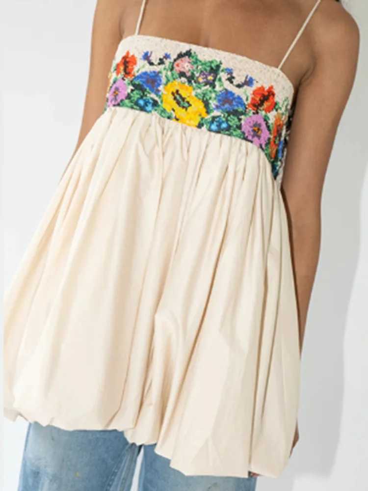 Summer New Off Shoulder High Waist Party Dress Elegant New Sleeveless Slim Swing Dress Fashion Halter Printed Ruffles Mini Dress M260304