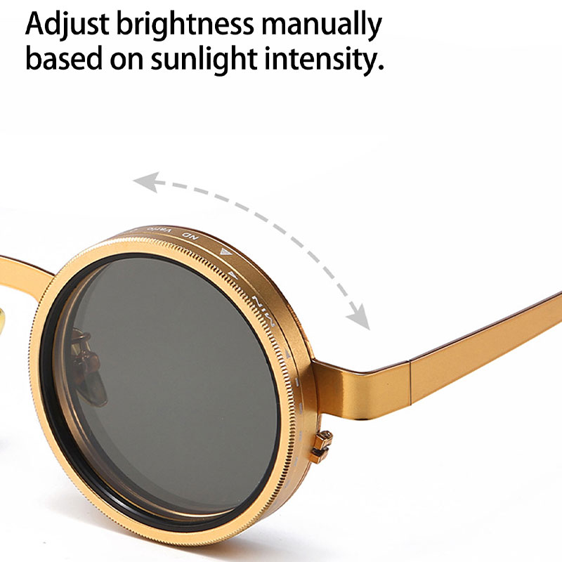 Adjustable dimming sunglasses, fishing driving filters, retro glasses, UV resistant polarized sunglasses