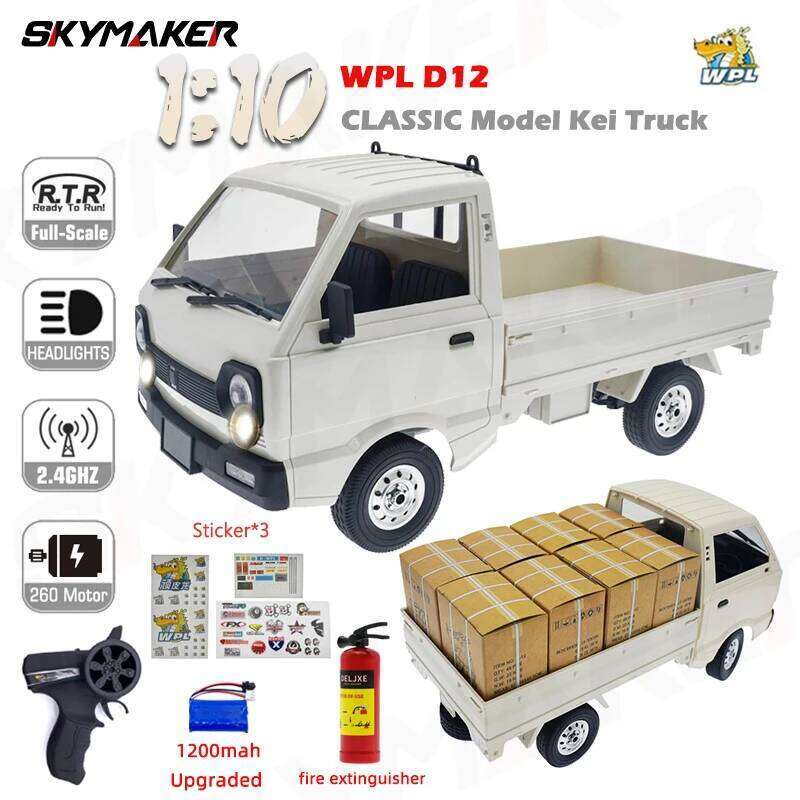 WPL D12 1:10 Car Simulation Drift Climbing Truck LED Light On-road RC Cars Trucks For Kids Gifts Toys Z260303