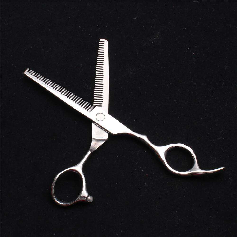6" 17cm 440C Customized Logo Barber Shop Cutting Shears Thinning Hairdressing Supplies Professional Hair Scissors C2000 H260303