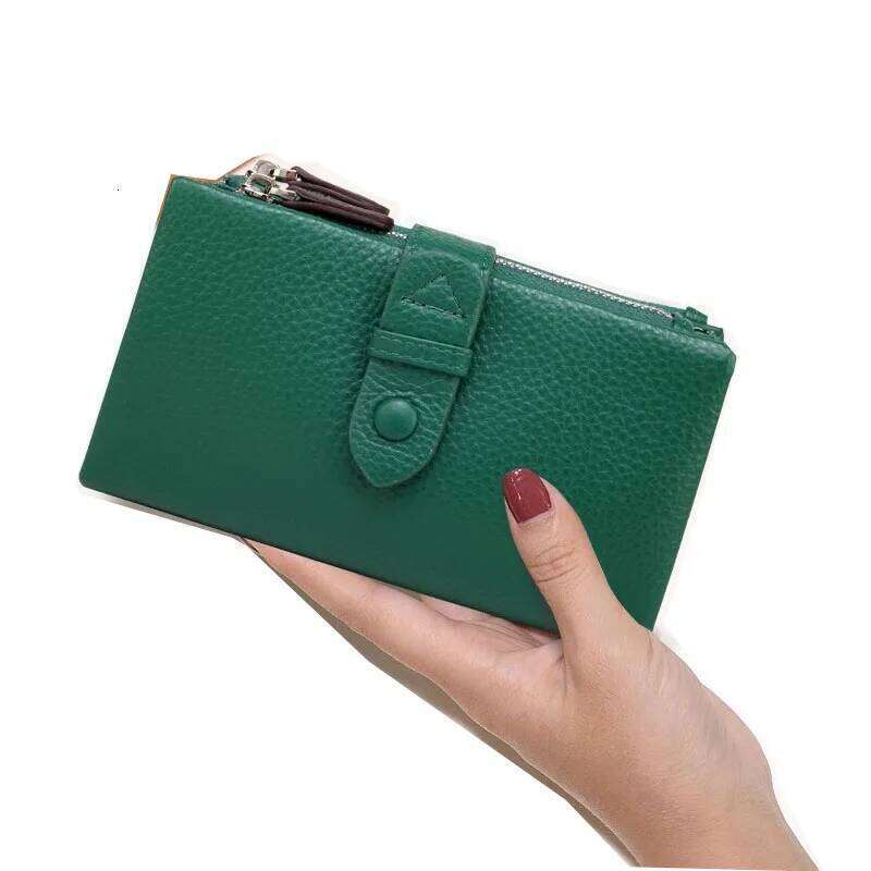 Short Genuine Wallet for Woman 2026 New Soft First Layer Cow Leather Purse Fashion Ladies RFID Card Holder Clutch C260304