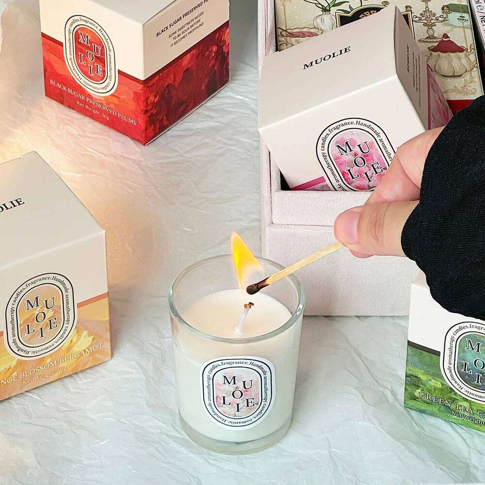 Luxury Scented Candles for Home Decoration Ornaments Soy Wax Jar Aromatherapy Candle Minimalist Design W260304
