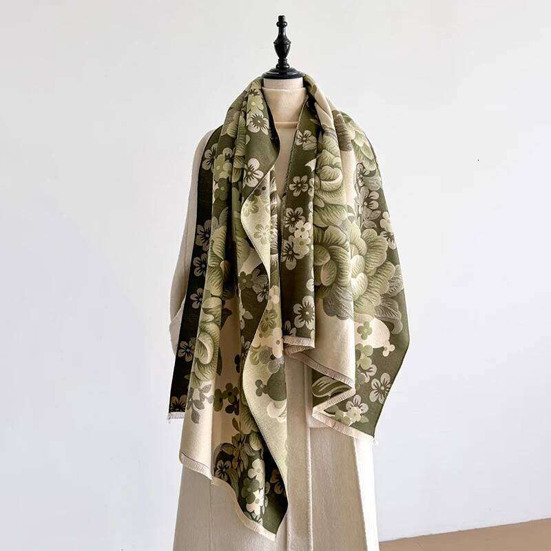 2025 Luxury Brand Women's Winter Cashmere Scarf - Paisley Printed Tasseled Pashmina Shawl Wrap, Bandana & Poncho XJ260304