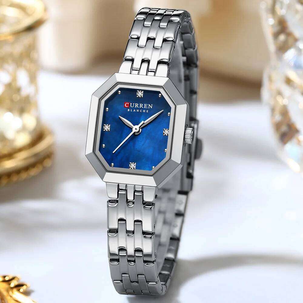 CURREN Square Stainless Steel Ladies Elegant Simple Fashionable Gift Watch with Box XJ260303