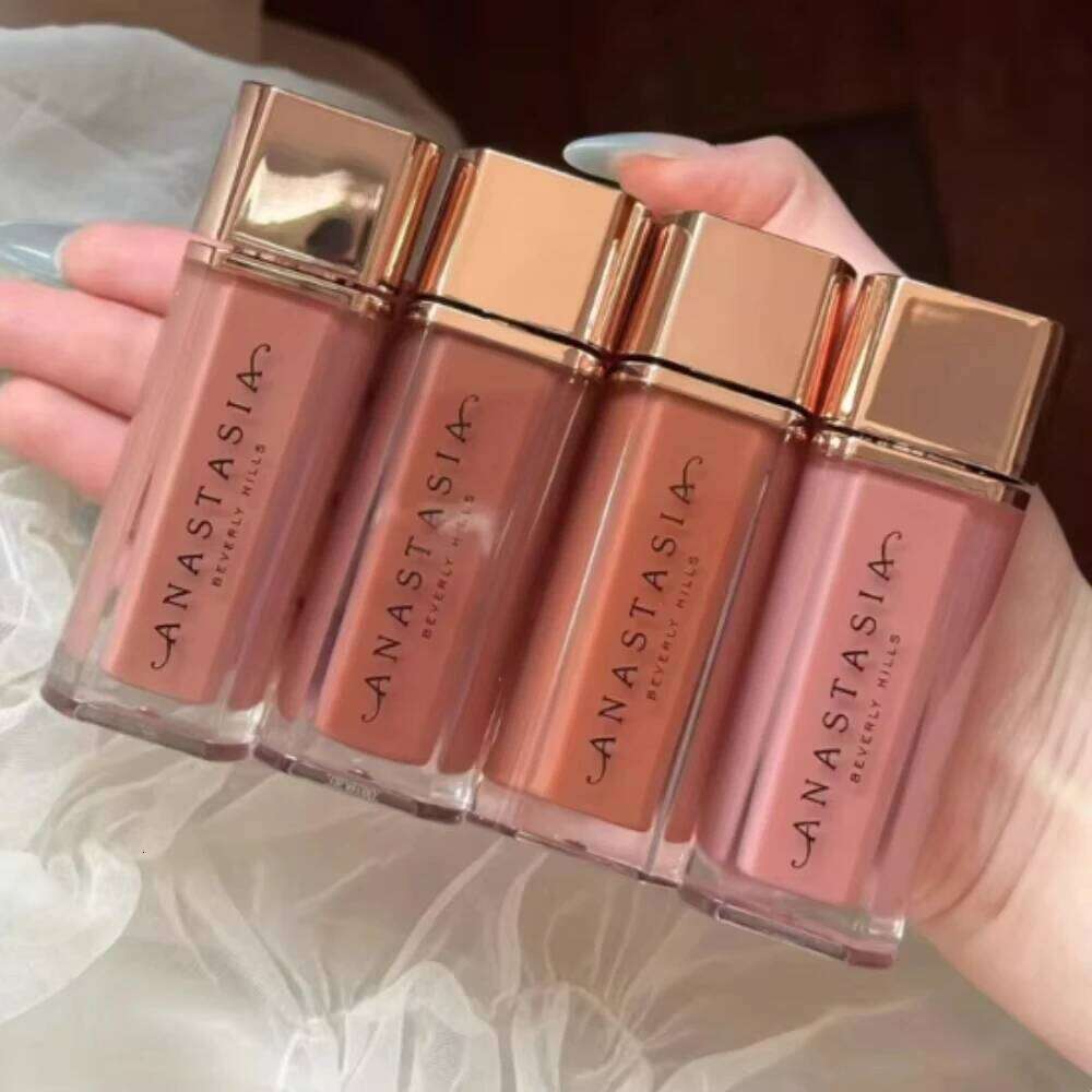 Korean ANASTASIA Transparent Brown Gloss Moisturizing Glossy Liquid Lipstick Water Light Glass Mirror Lip Glaze Long-lasting H260303
