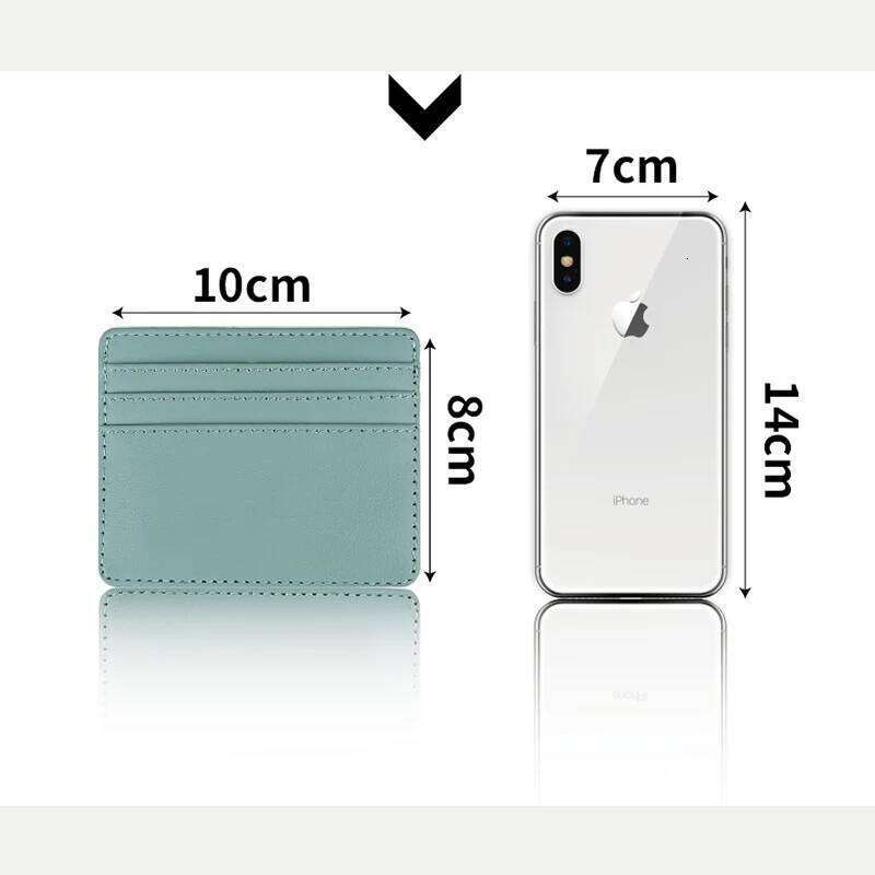 Candy Color PU Leather Card Holder - Multi-Slot Slim Wallet for Credit/ID Cards C260304