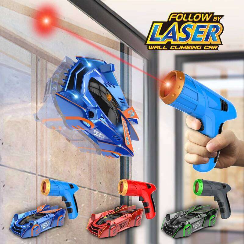 RC Car Stunt Infrared Laser Tracking Wall Ceiling Climbing Vehicle Toys For Children Remote Control Cars Follow Light Gifts boys Z260303