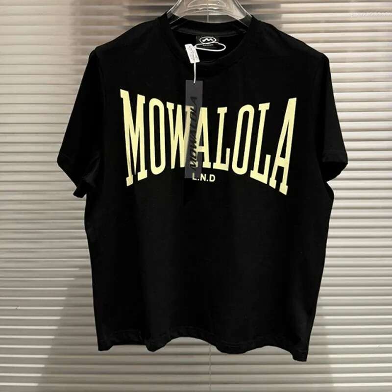 Free Shipping Clothing T Shirts Mowalola Short Sleeve Tee Summer Letter Print Casual Classic Round Neck Men's Tees - view 4