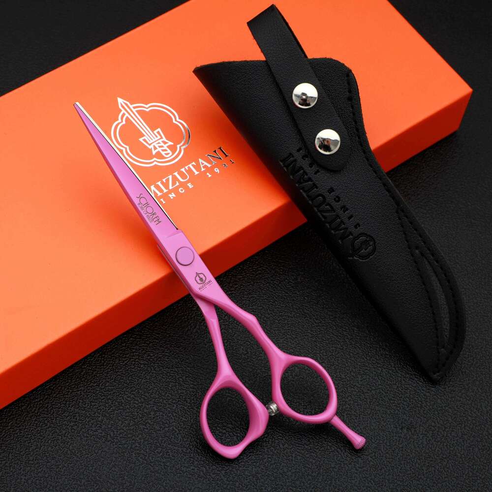 Professional Hair 5.5/6.0 pink inch Barber Scissors Japanese handmade VG10 steel Super sharp and wear-resistant blade H260303