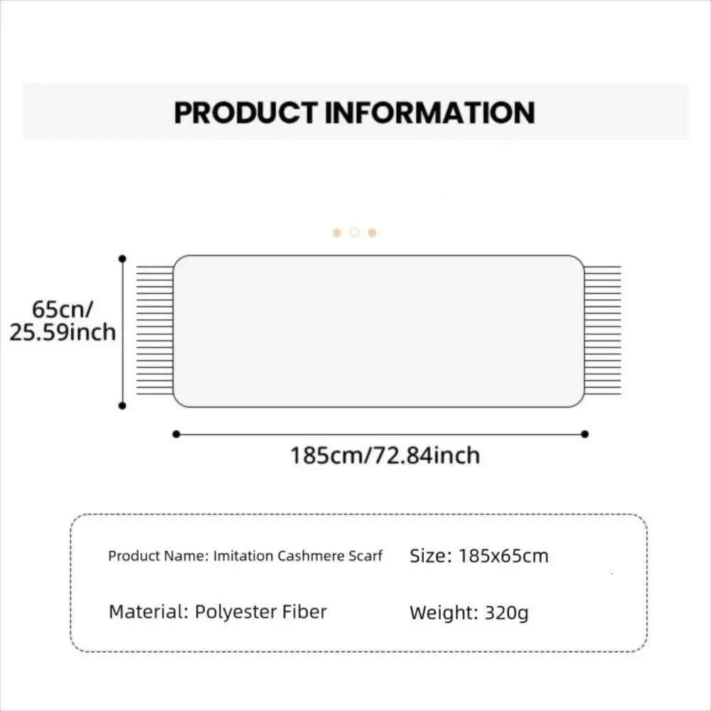 Soft Elegant Poncho Warm Coldproof Imitation Cashmere Windproof Blanket Scarf Winter Season XJ260304