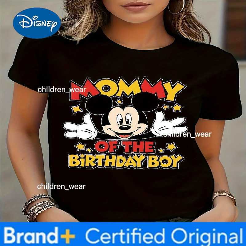 Disney Daddy/Mommy of The Birthday Boy Print Classic T-shirts Women Men Casual Cartoon Couple Matching Tshirts Short Sleeve Unisex Tees H260304