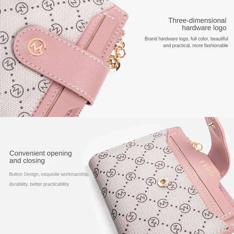 GOLF Women's Short 2022 New Zero niche Mini Design Wallet Old Flower Card Bag Ins Style C260304