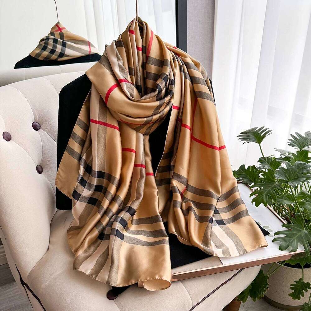 NEW Elegance Scarf Spring Summer Women Beach Sunscreen Fashion Party Shawl China Quality Silk Lady Popular Print Scarves Hijab XJ260304