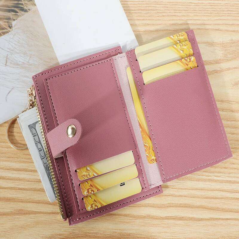 SlimWallet Ultra-Thin Coin Purse for Women Portable Travel Zipper Case Multi-Functional Card Holder Trendy Compact Wallet C260304