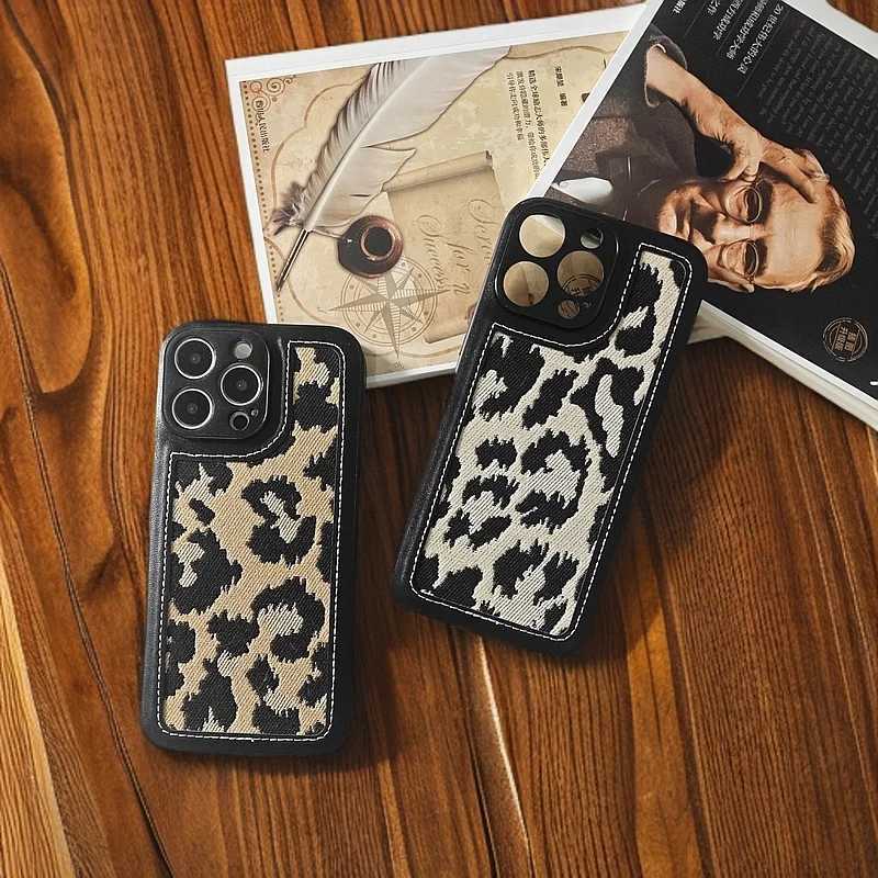 Fashion Leopard Print Phone Case For iPhone 16 Pro Max 15 Pro 14 13 Pro Max | Full Coverage Shockproof Protective CoverT260305