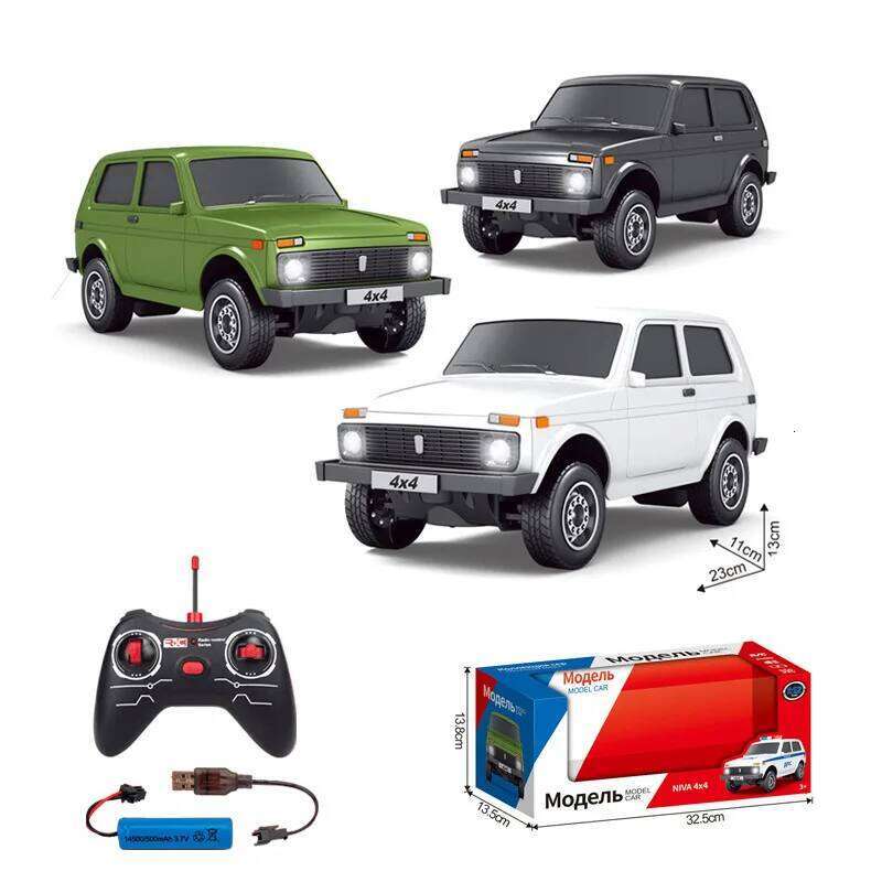 2024 New 1:12 Metal Silver Remote Control Lada Pickup Car Model Parent Child Communication Children'S Toy Wholesale Z260304